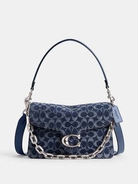 Coach Outlet Chain Tabby Shoulder Bag In Signature Denim